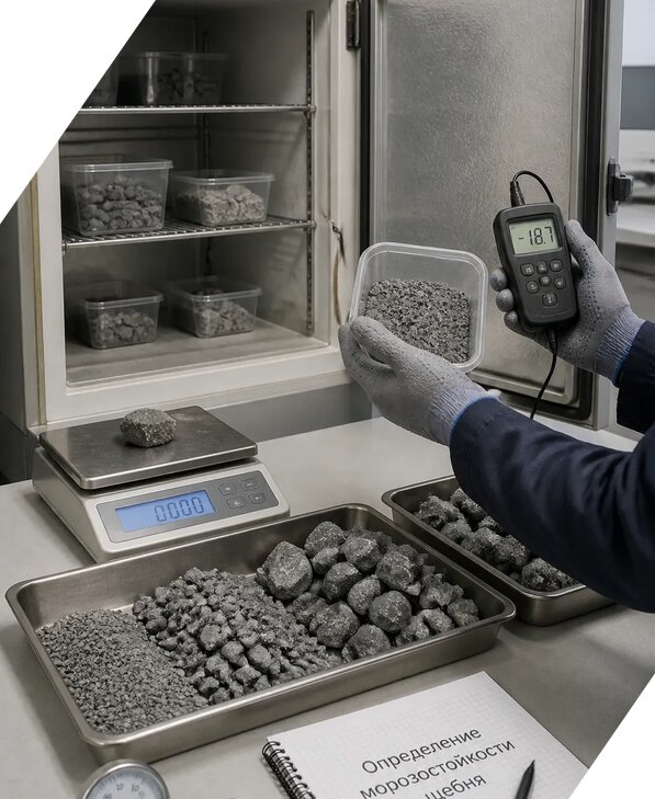 Определение морозостойкости щебня в Новоалтайске от 3578 р. | ЭкспертизаРоссия