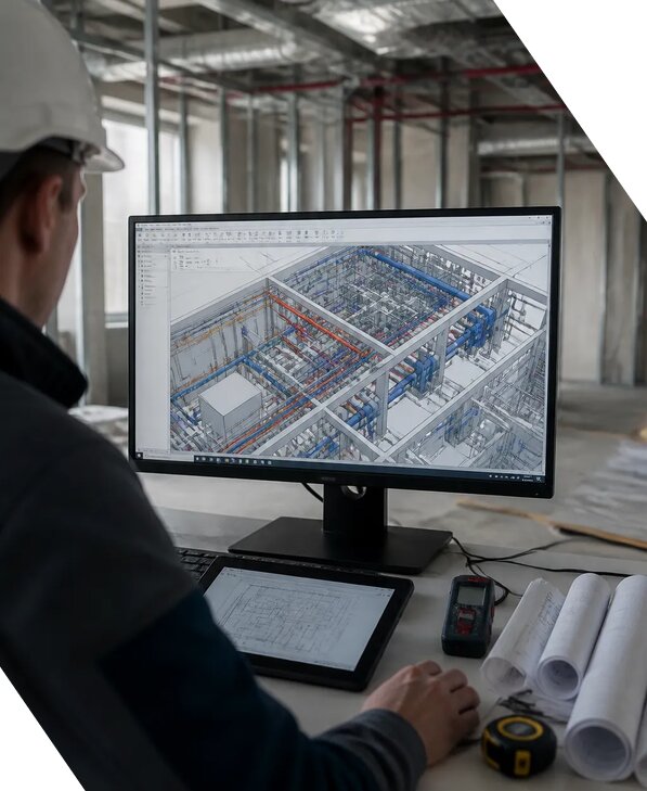 Создание BIM модели инженерных сетей для объектов в Новоалтайске
